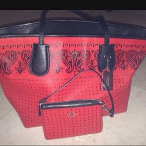 Coach handbag and wallet purse
